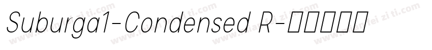 Suburga1-Condensed R字体转换